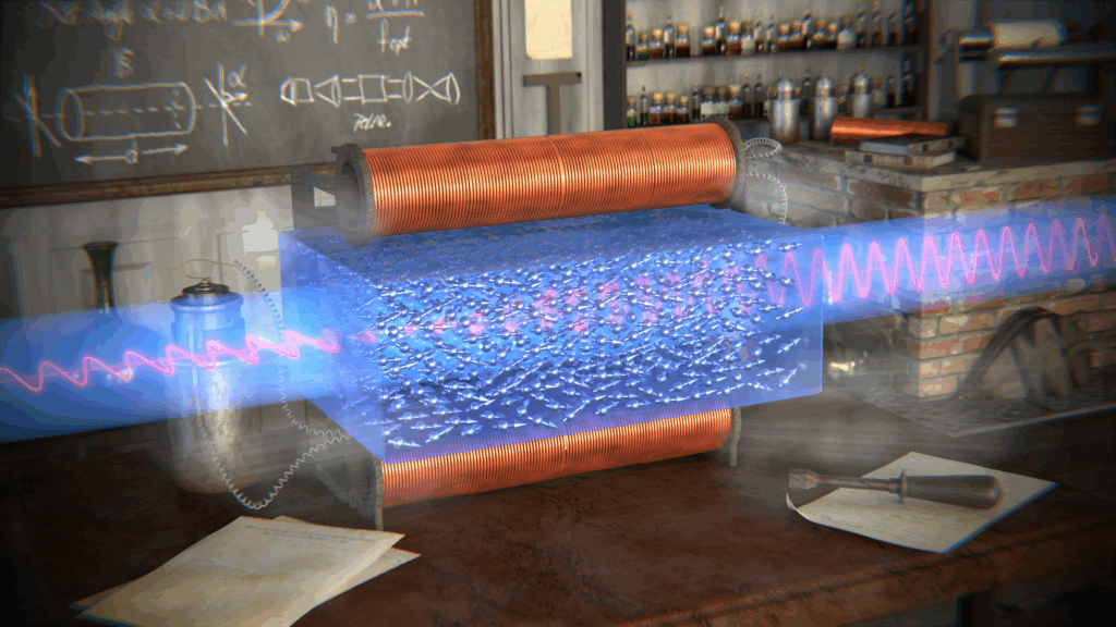 Faraday, Electromagnetic light alignment