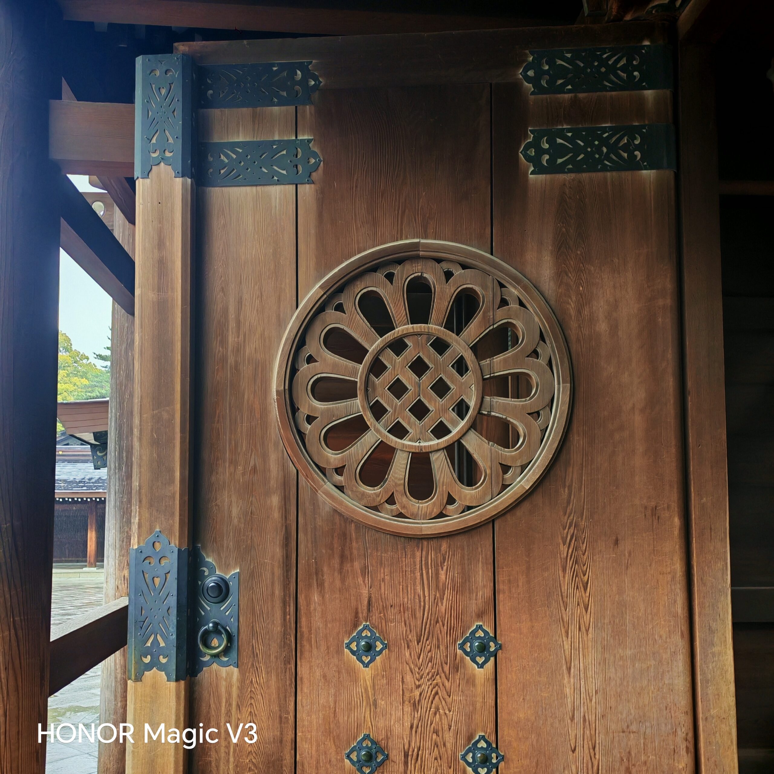 Shinto shrine wooden doors