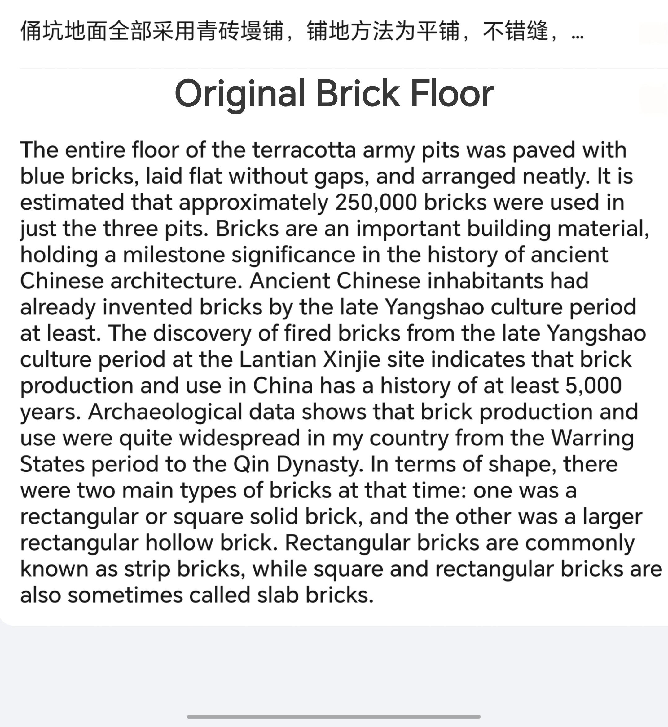 Original Brick Floor