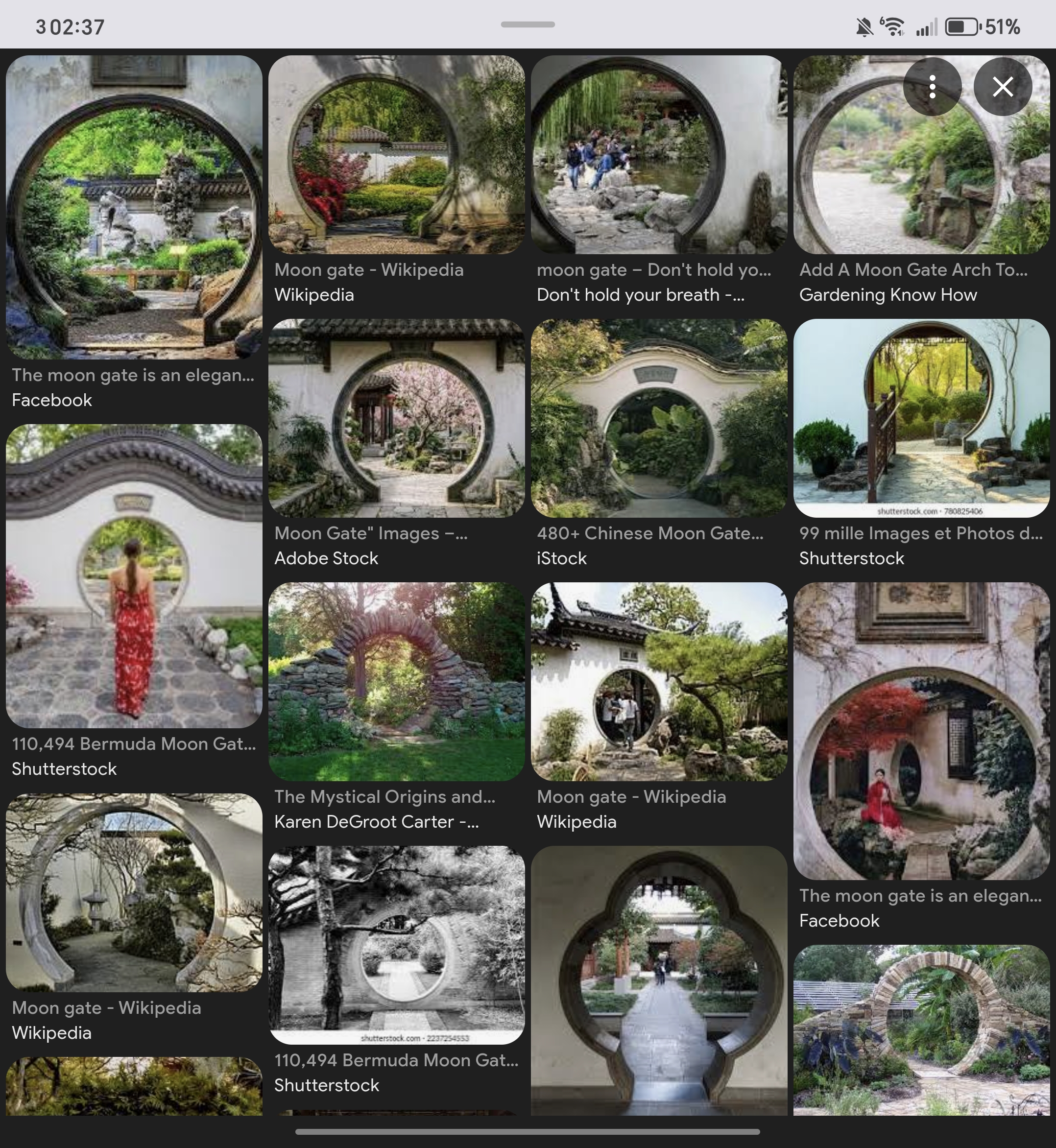 Chinese round Moon gates